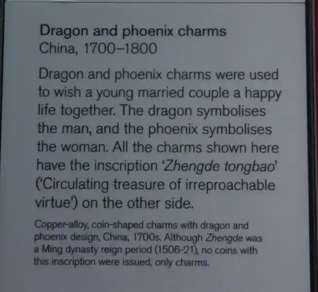 HIstory about the dragon and phoenix charms